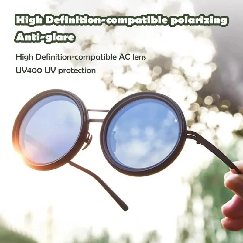 Sunglasses - Manual Dimming Sunglasses Vintage Steampunk Round Rotatable Adjustment Glasses Mountaineering Fishing Polarized Lenses