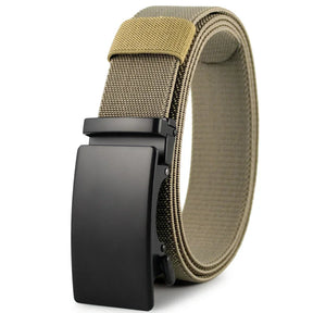 Sports Elastic Tactical Belt – Automatic Metal Buckle, Stretch Nylon Military Unisex Belt (115–150CM)