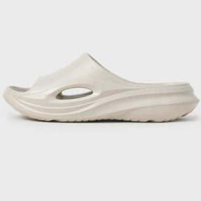 Heren rustige slippers-zachte stille niet-slip binnen/buiten glijbanen lichtgewicht ademend ademend kussenszool anti-skid