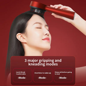 Electric Massage Comb 3 Modes Portable Red Light Laser Comb for Hair Follicle Hair Follicles On The Head Essence Oil Applicator