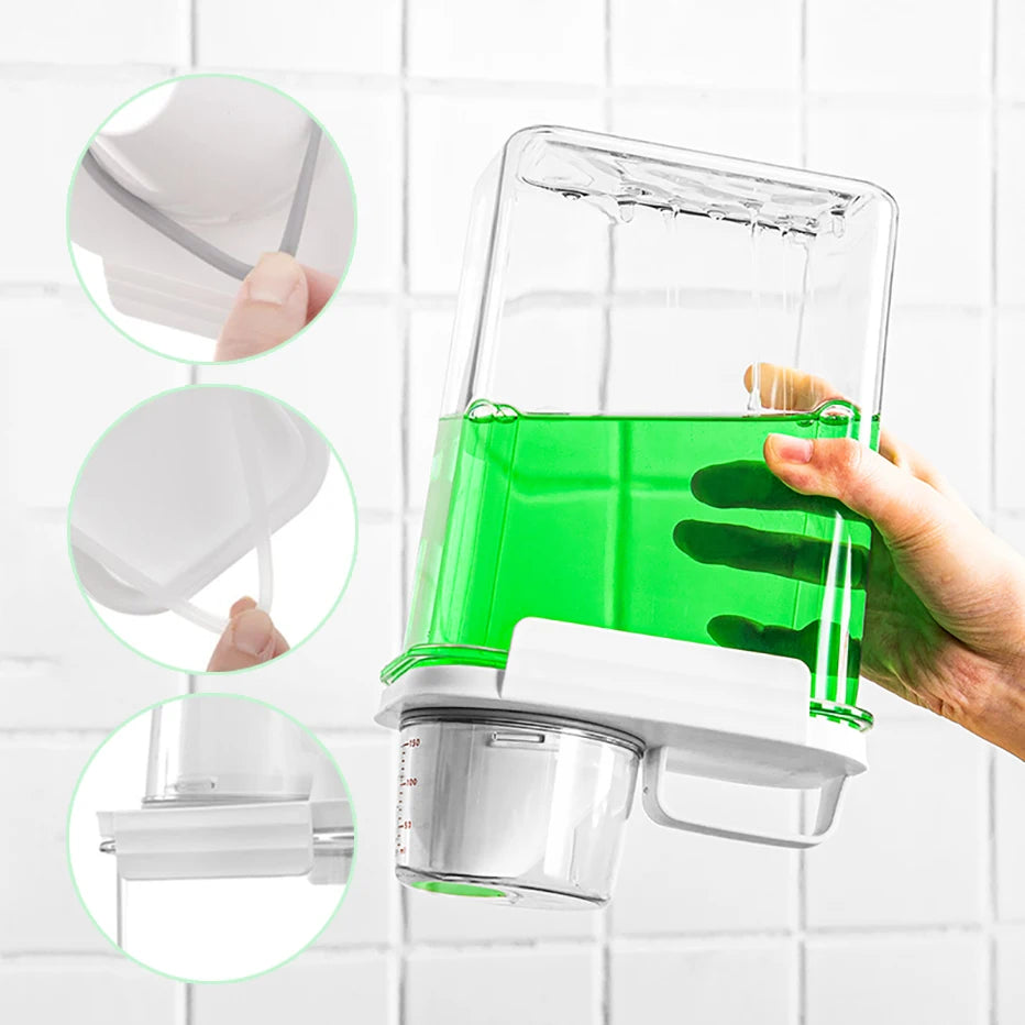 1100/1800/2300 ml de buanderie rechargeable ou distributeur de distributeur de distributeur réservoir vide pour conteneur de rangement avec étiquettes