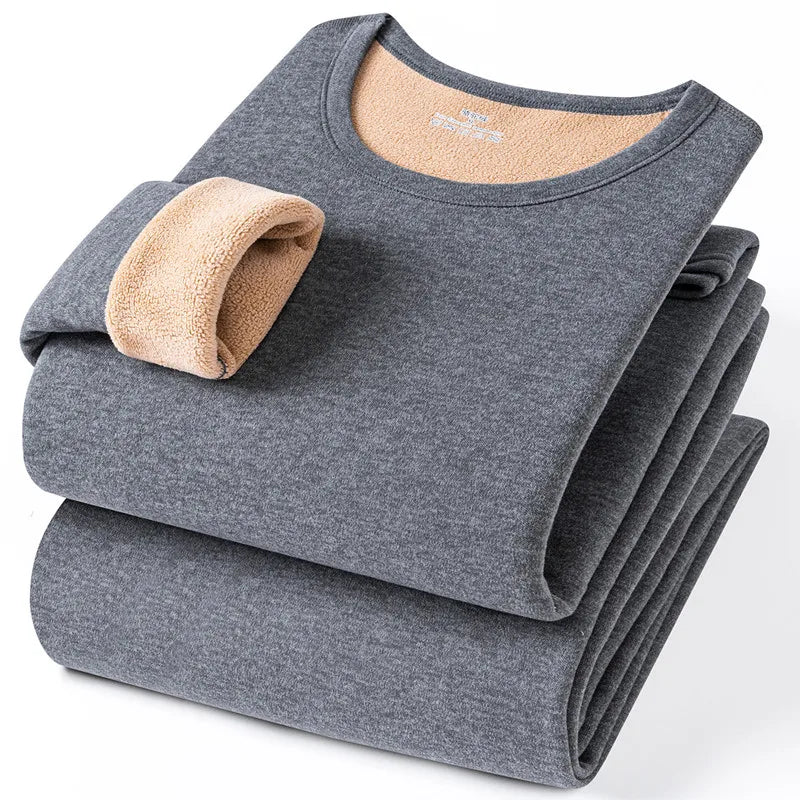 Large Størrelse 8XL Termisk undertøysett for menn Høst Vinter Fritid Ensfarget Long Johns Holder varmen Kaldt vær Termisk klær