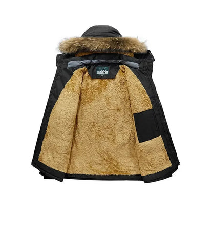 Waterproof Fleece Hooded Men Outdoor Jacket - Inclusive sizes — up to 6XL