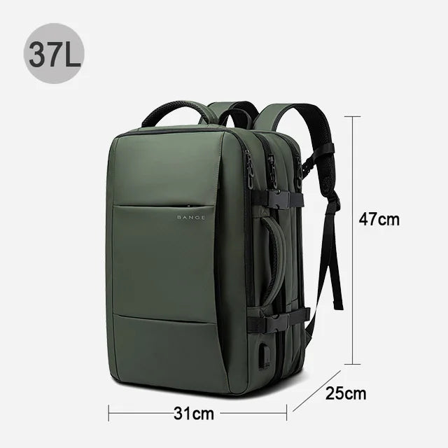 Expandable Waterproof Travel Backpack – Fits 17.3" Laptop – Large Capacity for Travel, Business & Outdoor – Unisex