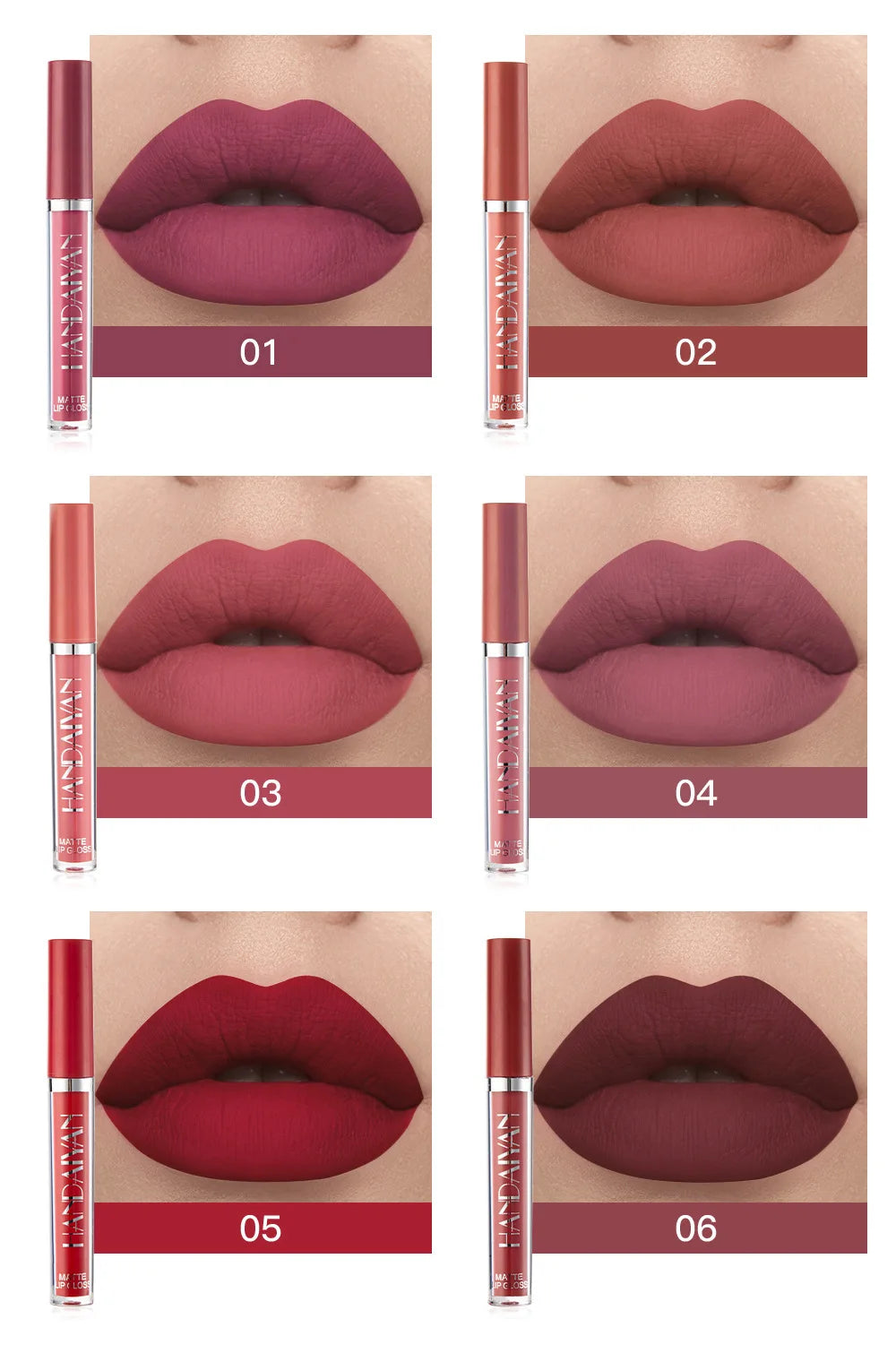 6 PCS Korean Lipstick Set – The Famous Korean Makeup | Long-Lasting, Waterproof & Matte -Original product- Free Shipping to Europe