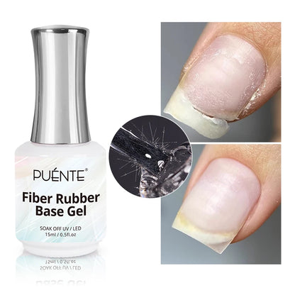 15ml base de borracha de fibra de vidro gel esmalte para unhas quebradas reparado construção rápida transparente embebe fora verniz de gel de construção uv