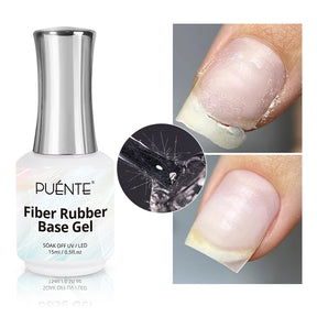 15 ml glasvezel rubberen basis gel nagellak voor gebroken nagel gerepareerd helder snel gebouw weken af ​​van de UV -constructiegelvernis