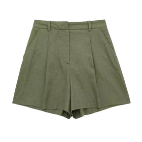 Women’s Linen Vest Shorts Set – V Neck Chic Summer Casual  Office Outfit
