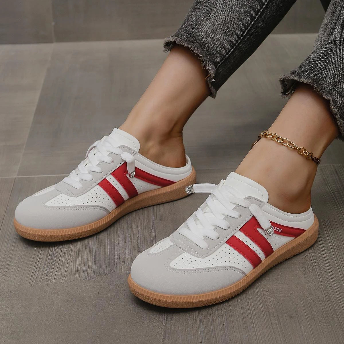 Tênis Mule Leve Feminino – Macio, Deslizante & Conforto Sem Encosto