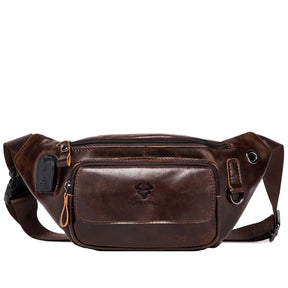 100% Genuine Leather Chest Bag unisex High-Capacity With Durable USB Charging Crossbody Bag - Free Shipping to Europe