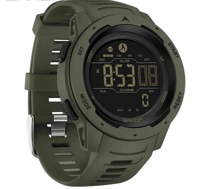 MIAMI Design - Herreure Sports Skridttæller Kalorier 50M Vandtæt LED digitalur Militærarmbåndsur Relogio Masculino 2145