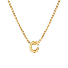 Chic Tiny A-Z Letters Necklaces for Women Girls, Gold Color Stainless Steel Initial Chokers,Small Pendent Necklaces Jewelry