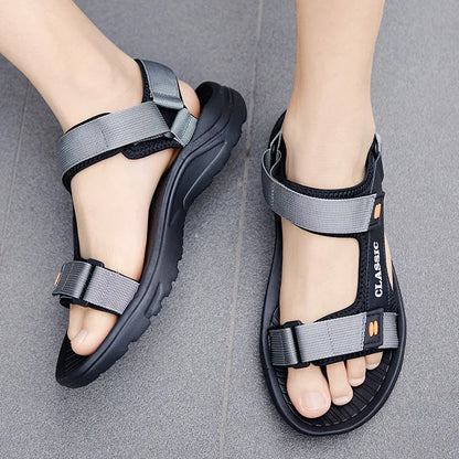 Sandálias masculinas de alta qualidade, verão, praia, férias, sapatos unissex, novos tênis ao ar livre, confortáveis, antiderrapantes, sapatos casuais