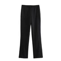 Women’s Elegant Strapless Pant Suit – Buttoned Top & Side Slit Trousers Fashion Set