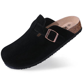 Echte suède klompen – Unisex comfort met boogondersteuning & Kurken voetbed