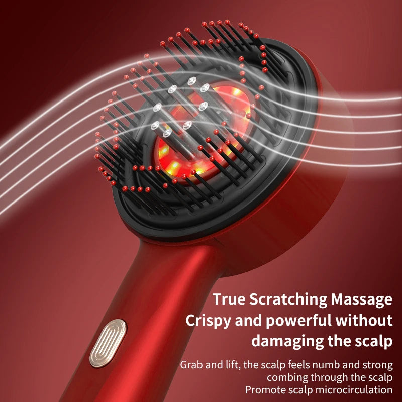 Electric Massage Comb 3 Modes Portable Red Light Laser Comb for Hair Follicle Hair Follicles On The Head Essence Oil Applicator