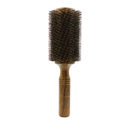 Spazzola per capelli rotonda professionale con setole di cinghiale per donne e uomini, pettine per acconciature, parrucchiere, parrucchiere, spazzola rotonda in legno