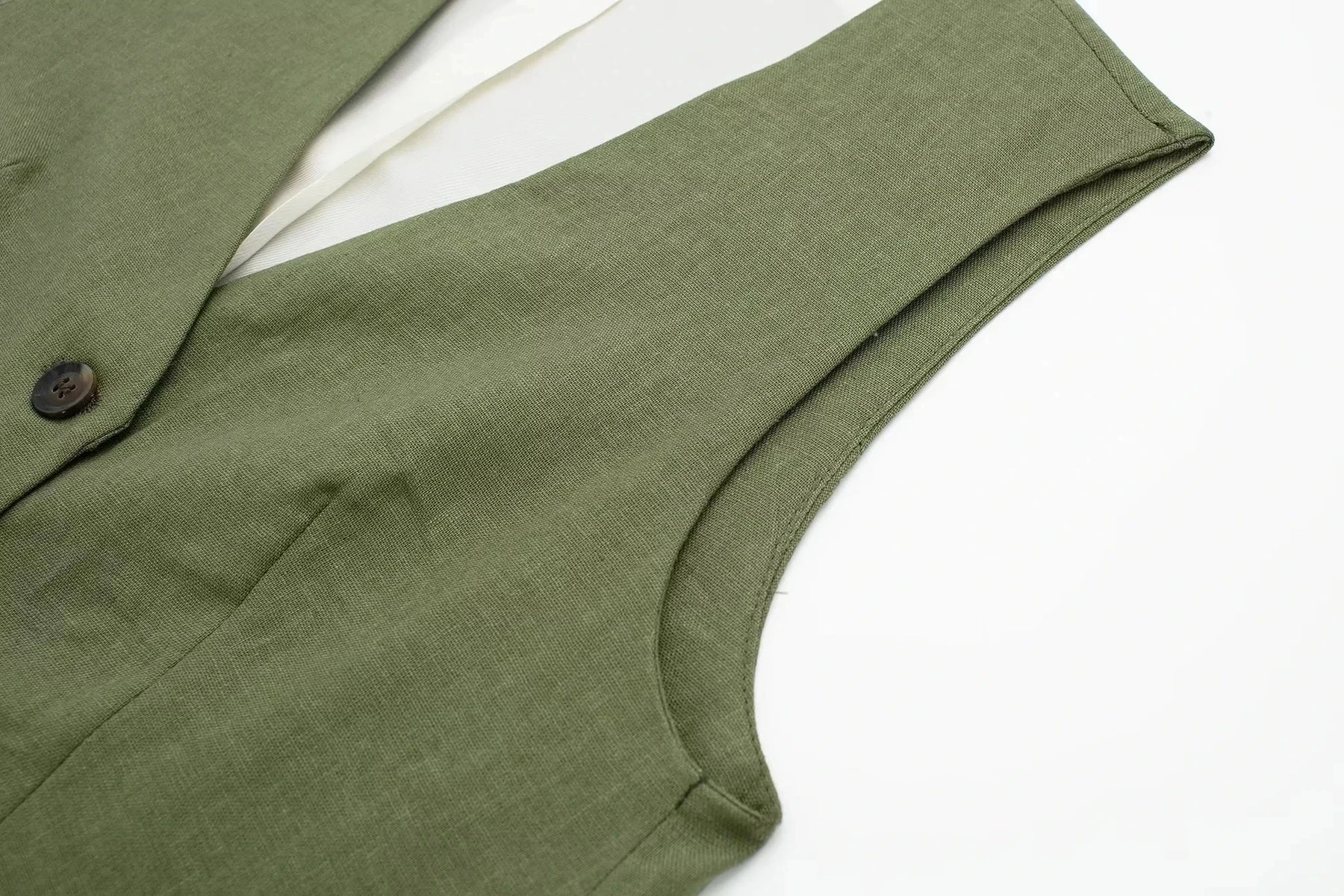 Women’s Linen Vest Shorts Set – V Neck Chic Summer Casual  Office Outfit