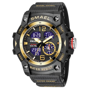 Miami Men's Sports Watch - étanche, alarme, chronomètre, rétroéclairage LED et affichage à double temps