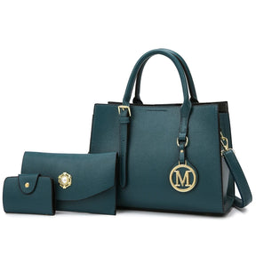 3-Piece or Single Vintage Tote Set – Elegant PU Leather Handbags for Women
