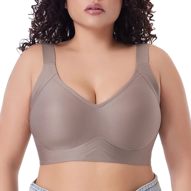Push-up-BH für Frauen nahtlos Plus-Größe BH dünne Tasse Wireless Bralette Sexy Brassiere Femme M-6xl
