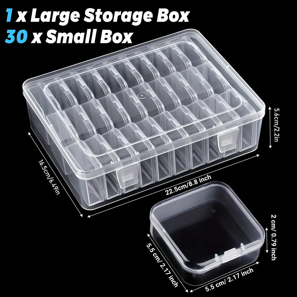 DIY Diamond Painting & Nail Art Organizer – Multifunctional Jewelry & Rhinestone Storage Box