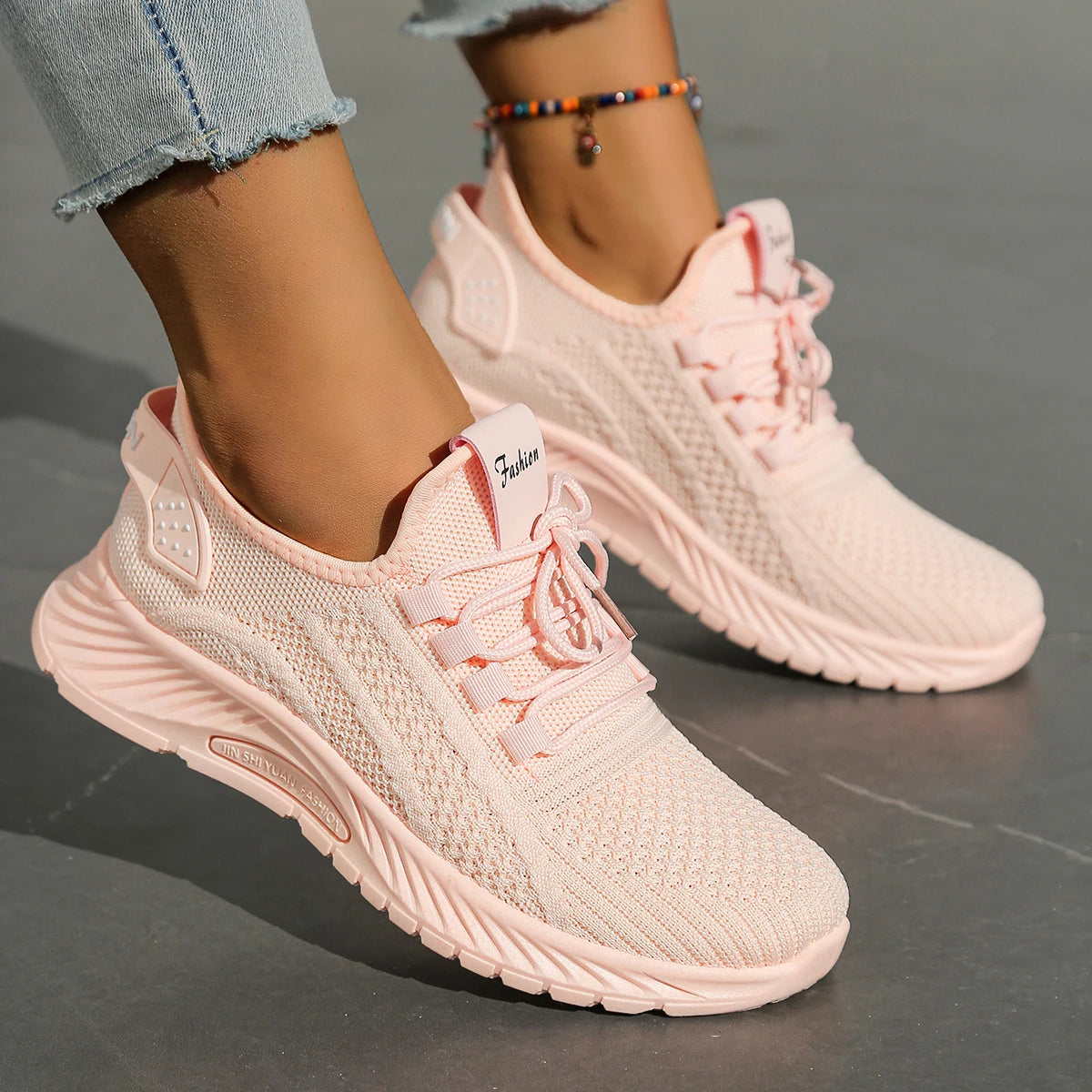Women’s Casual Sneakers – Lightweight Fly-Weaving Fashion Shoes