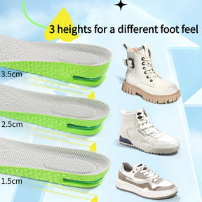 Air Cushion Insoles for Height, Shock Absorption & Odor Control