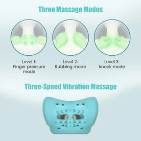 Oplaadbaar draagbaar nekmassagekussen 3-in-1 Shiatsu nek & Rugmassageapparaat met afstandsbediening, vibratie/diepe weefselmassage