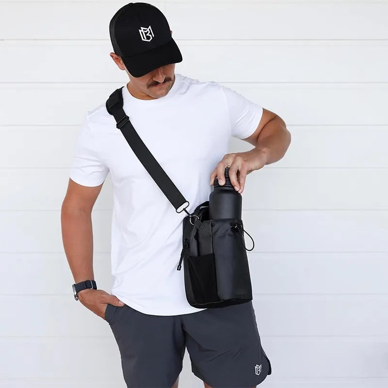 Magnetisk gymnastiktaske Magnetisk bæretaske med stor kapacitet med telefonlomme Bærbar pose til gymnastiksalen med vandflaske Gymnastiktilbehør Organizer