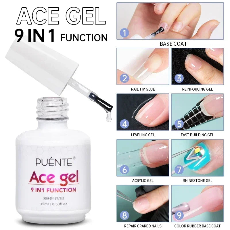 15ml base de borracha de fibra de vidro gel esmalte para unhas quebradas reparado construção rápida transparente embebe fora verniz de gel de construção uv