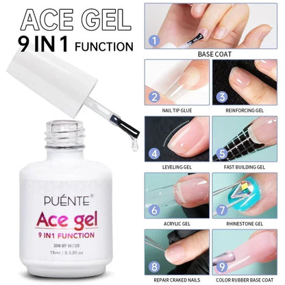 15ml base de borracha de fibra de vidro gel esmalte para unhas quebradas reparado construção rápida transparente embebe fora verniz de gel de construção uv