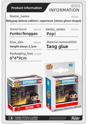 Édition authentique Funko Pop ™ DC Superman & Batman Deluxe Edition Anime Action Desktop Decoration Ornement Toys Collectible Modèle
