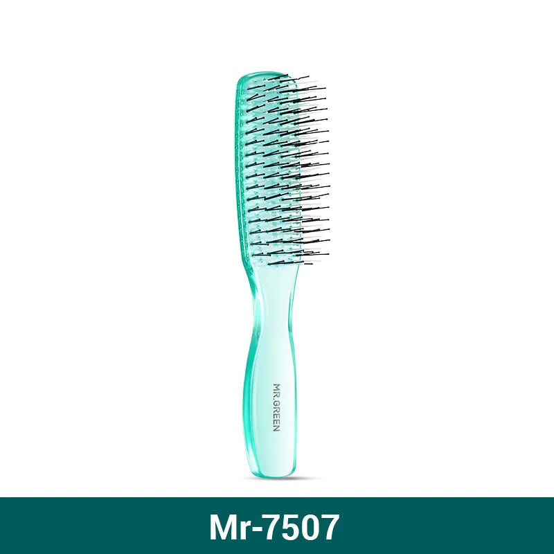 Masaje del cabello Masaje de cuero cabelludo Volumizante peinado para peinado herramienta de desenredado de dientes finos para el pelo seco y liso