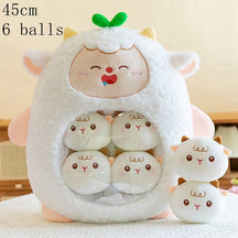 Schattig dieren pluche kussen - mini candy tas poppen voor kindercadeaus
