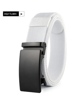 Sports Elastic Tactical Belt – Automatic Metal Buckle, Stretch Nylon Military Unisex Belt (115–150CM)