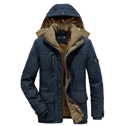 Waterproof Fleece Hooded Men Outdoor Jacket - Inclusive sizes — up to 6XL