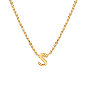 Chic Tiny A-Z Letters Necklaces for Women Girls, Gold Color Stainless Steel Initial Chokers,Small Pendent Necklaces Jewelry