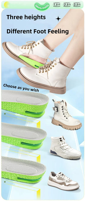 Air Cushion Insoles for Height, Shock Absorption & Odor Control