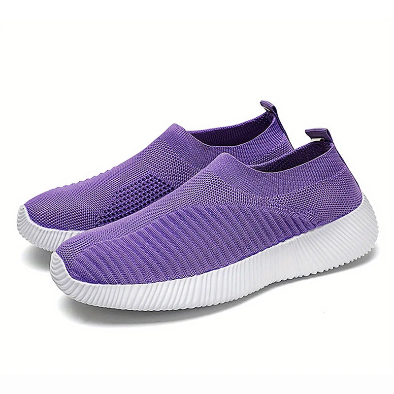 Dame Sneakers Slip On Sok Sko Damer Flad Casual Sneaker Dame Sports Sko Breather Vulcanize Sko Til Damer Zapatillas