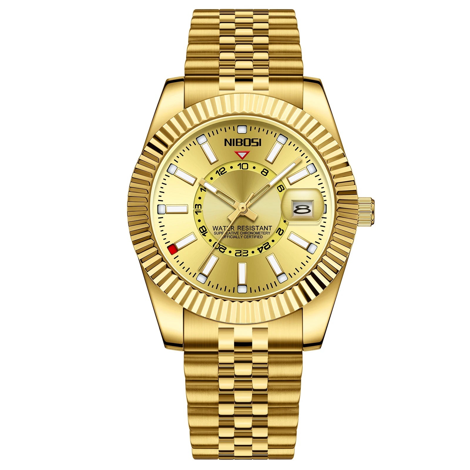 Miami Express Nibo - Orologio da polso di lusso per uomo Sport impermeabile da uomo luminoso da uomo orologio in acciaio inossidabile inossidabile