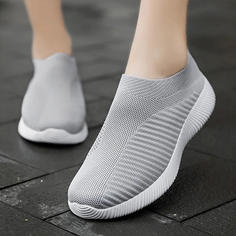 Dame Sneakers Slip On Sok Sko Damer Flad Casual Sneaker Dame Sports Sko Breather Vulcanize Sko Til Damer Zapatillas