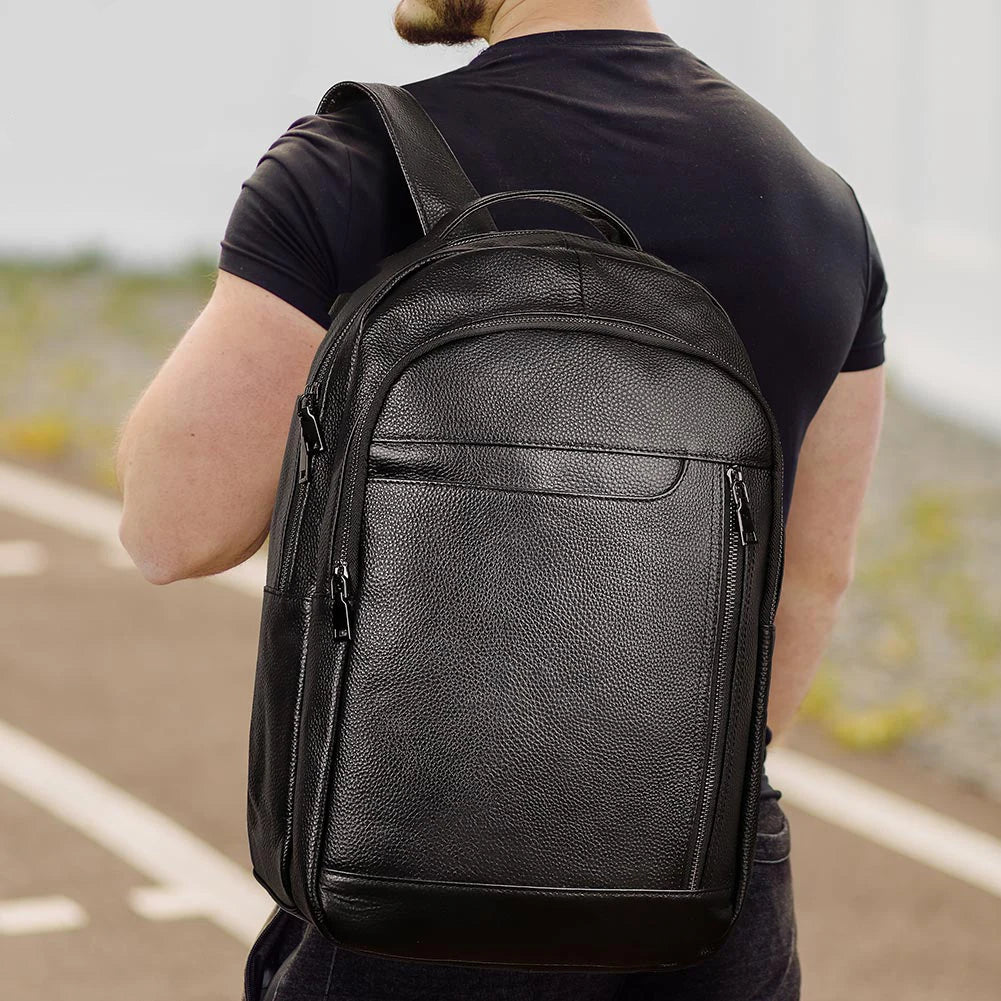 Genuine Leather Unisex Backpack – Elegance Meets Everyday Function