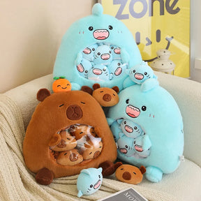 Schattig dieren pluche kussen - mini candy tas poppen voor kindercadeaus