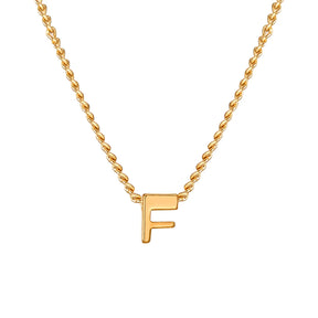 Chic Tiny A-Z Letters Necklaces for Women Girls, Gold Color Stainless Steel Initial Chokers,Small Pendent Necklaces Jewelry