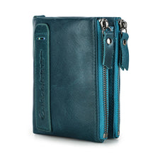 Guido portafoglio in pelle Donne Donne Luxury Brand Double-Zipper Piccola per piccola moneta Female Classic Bag del supporto per carta d'identità