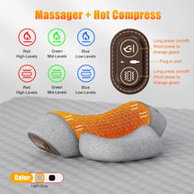 Masajeador de cuello eléctrico almohada cervical compresa de compresa de vibración de vibración tracción de cuello de cuello relajado soporte de columna de columna