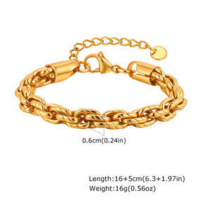 Elegant Gold Stainless Steel Bracelet – Durable, Hypoallergenic & Timeless Style
