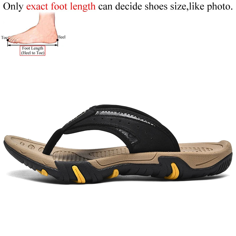 Sommermänner Flip Flops echte Lederschuppen im Freien Flip Flop