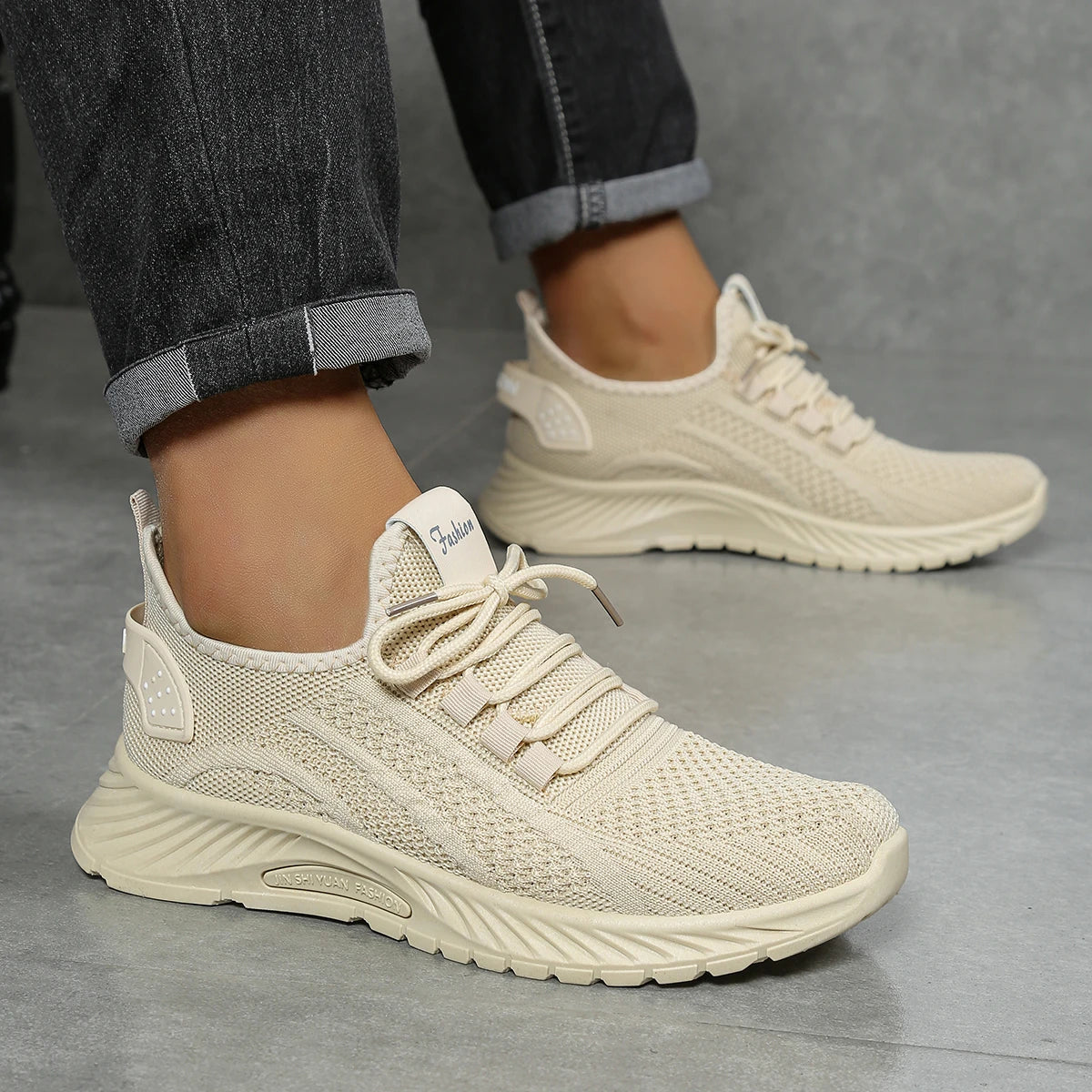Women’s Casual Sneakers – Lightweight Fly-Weaving Fashion Shoes